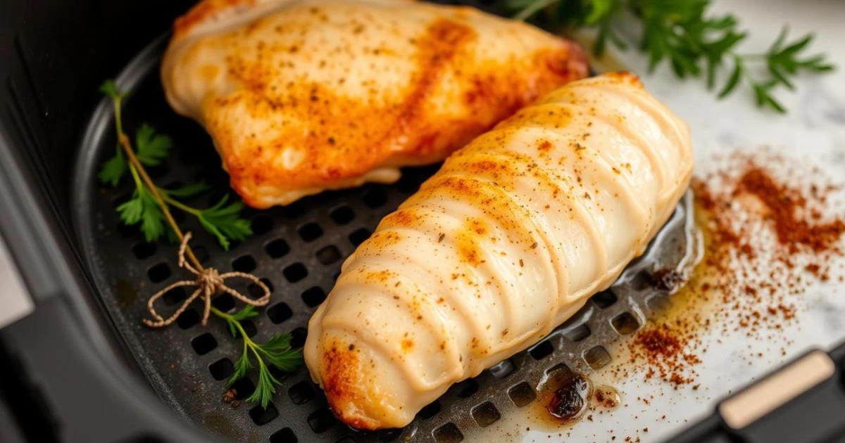 how long to cook thin chicken breast in air fryer